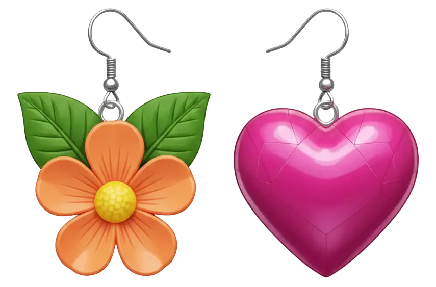 Boucles d'oreilles légères et stylées, accessoire objet impression 3d.