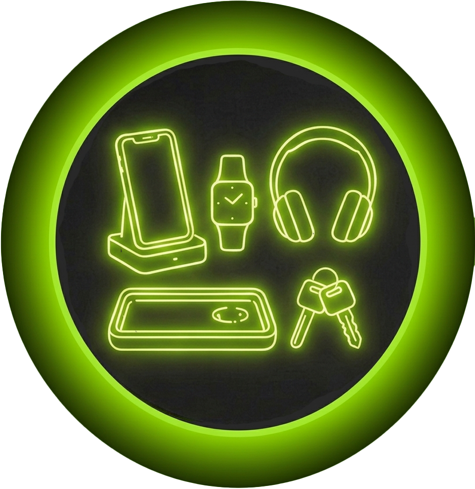 icone accessoires neon vert
