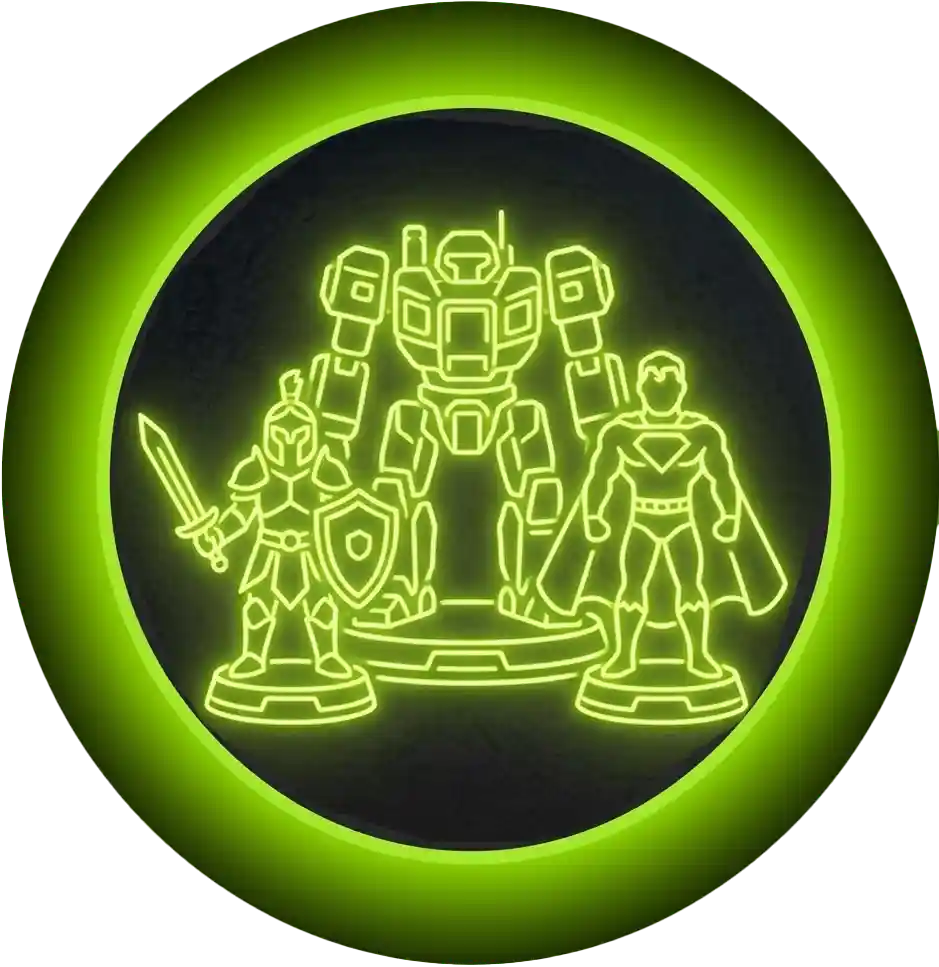 icone figurine neon vert