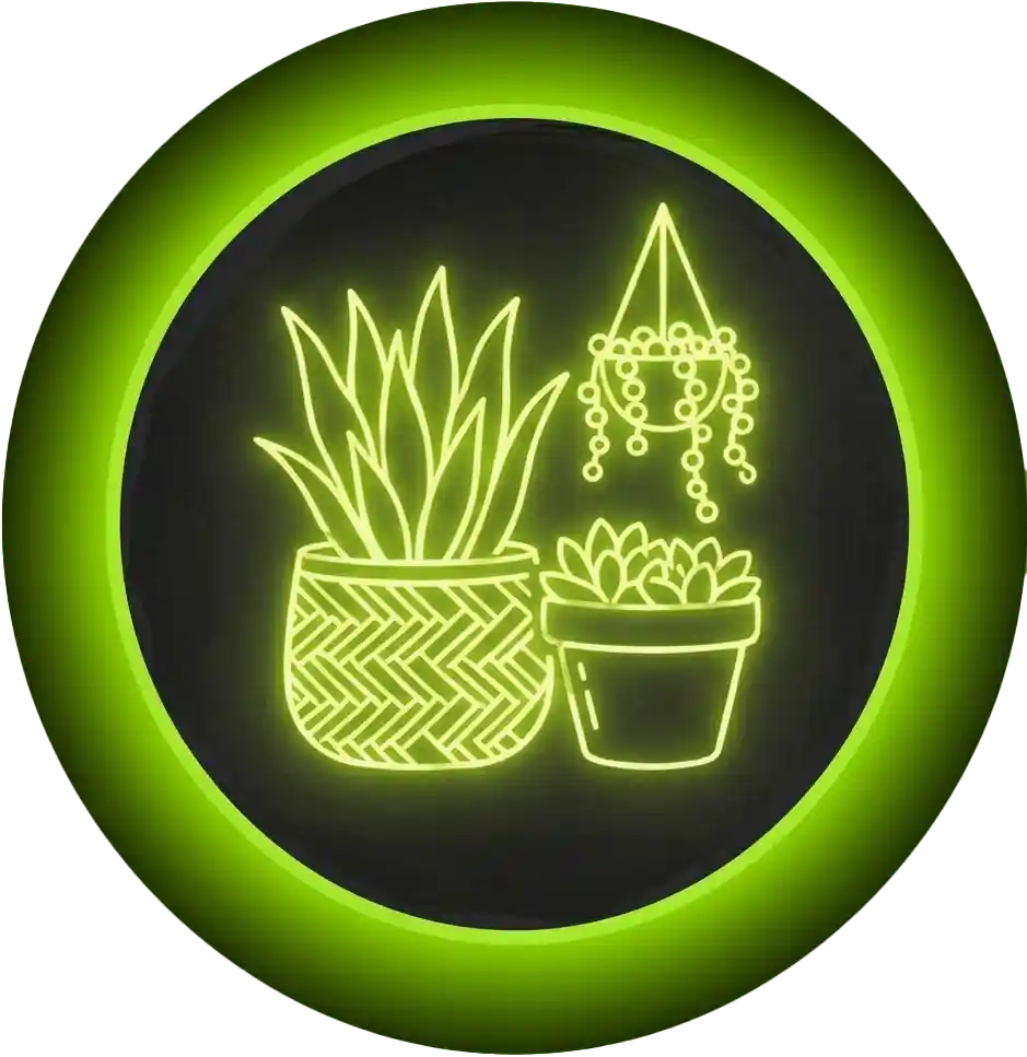 icone pot cache pot neon vert