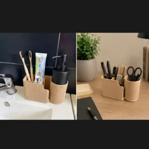 Organiseur multifonction en impression 3D Duova couleur marron latte